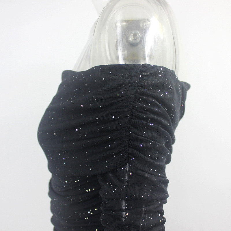 Abito strass barchetta