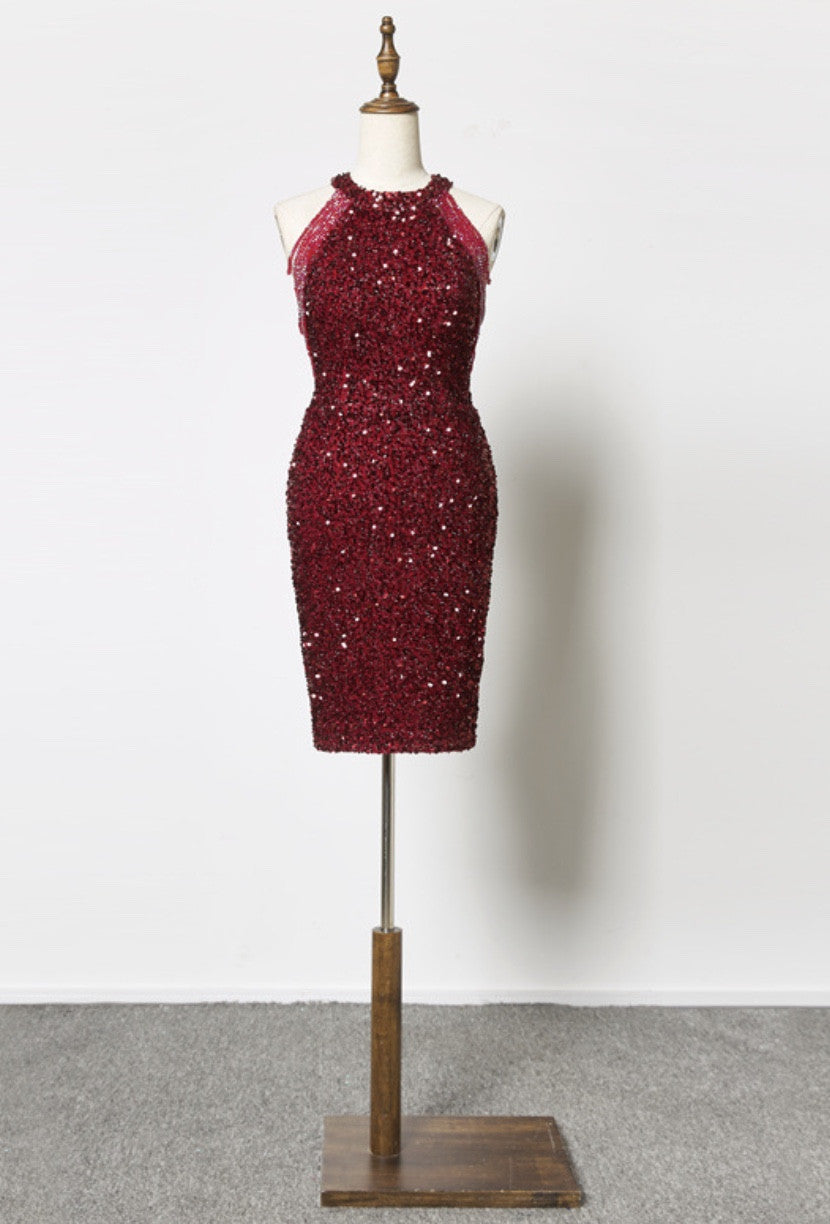 Abito shoulder strass