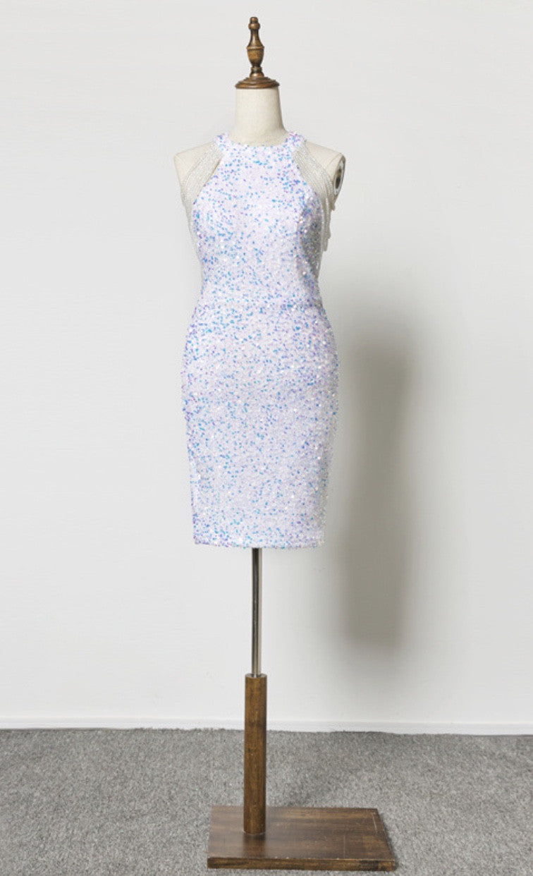 Abito shoulder strass