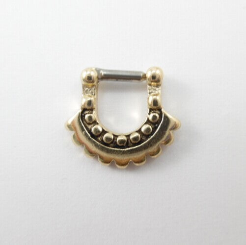 Anillo de clic para septum con luna azteca