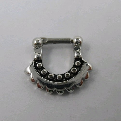 Anillo de clic para septum con luna azteca
