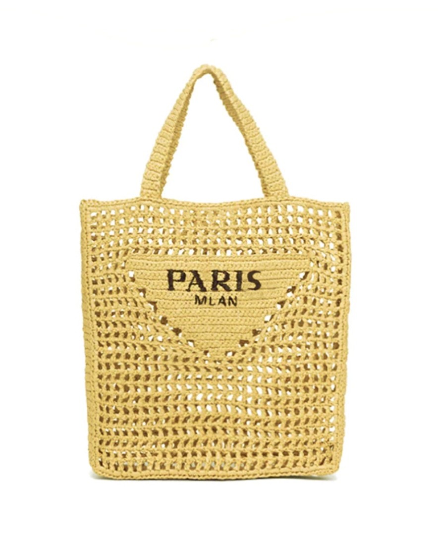 Borsa spiaggia paglia Paris squared