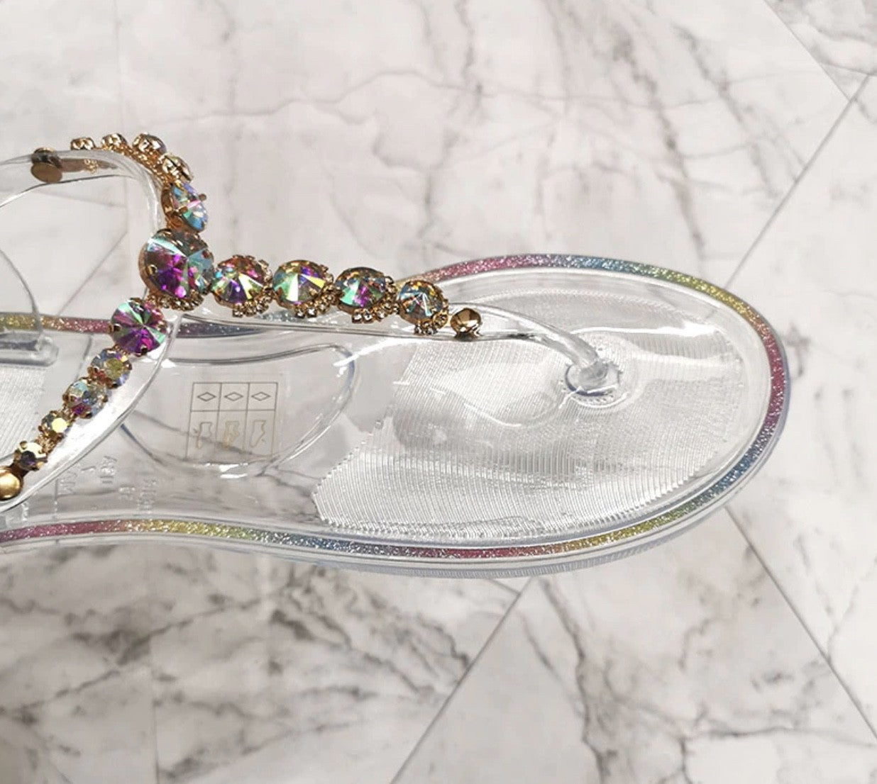 Ciabattine fondal strass