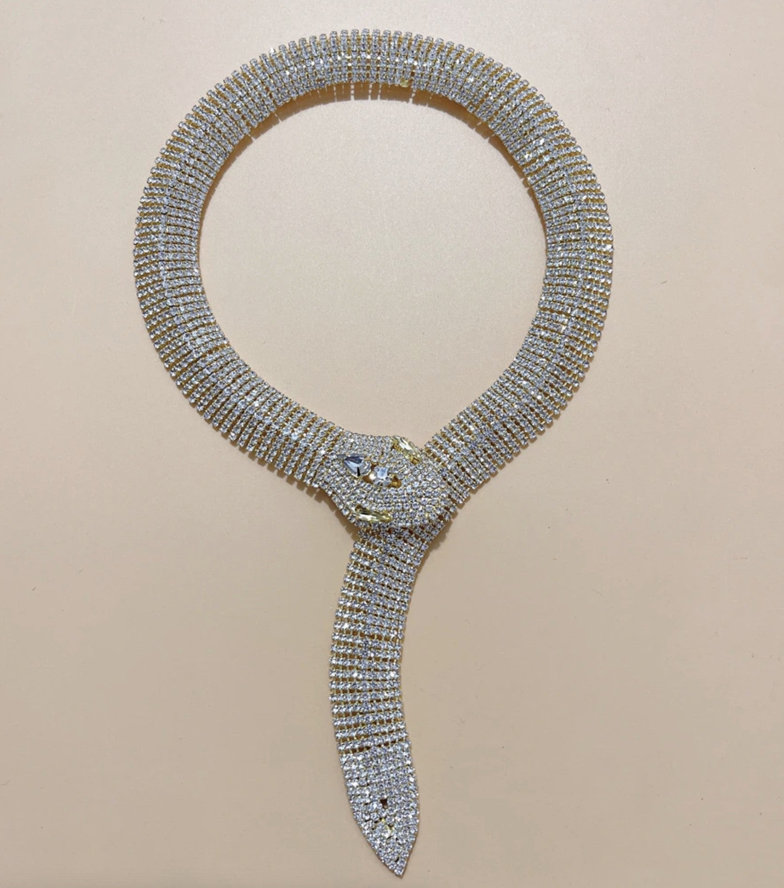 Girocollo snake strass