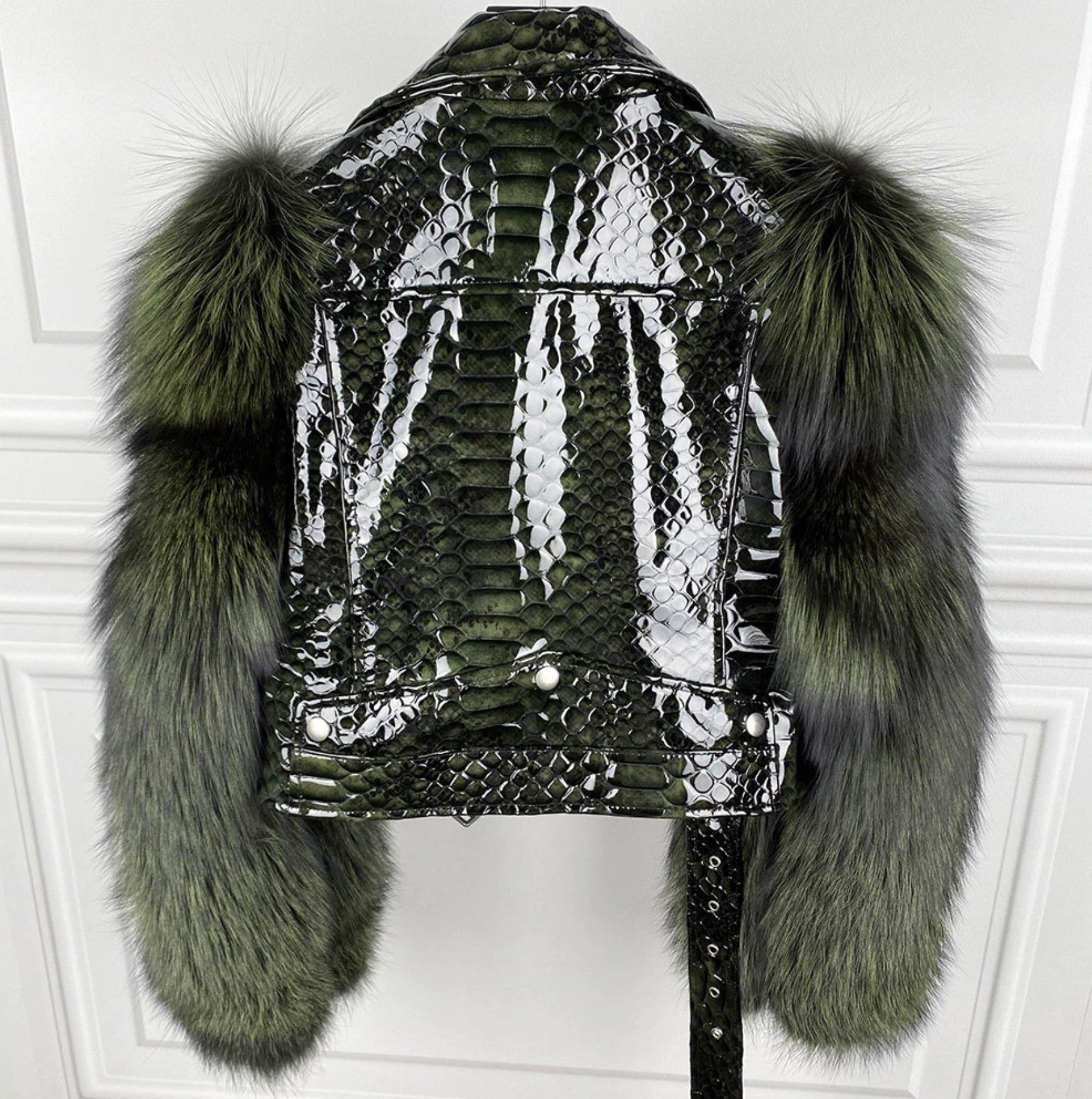 Chiodo pelle-pelliccia Ekla