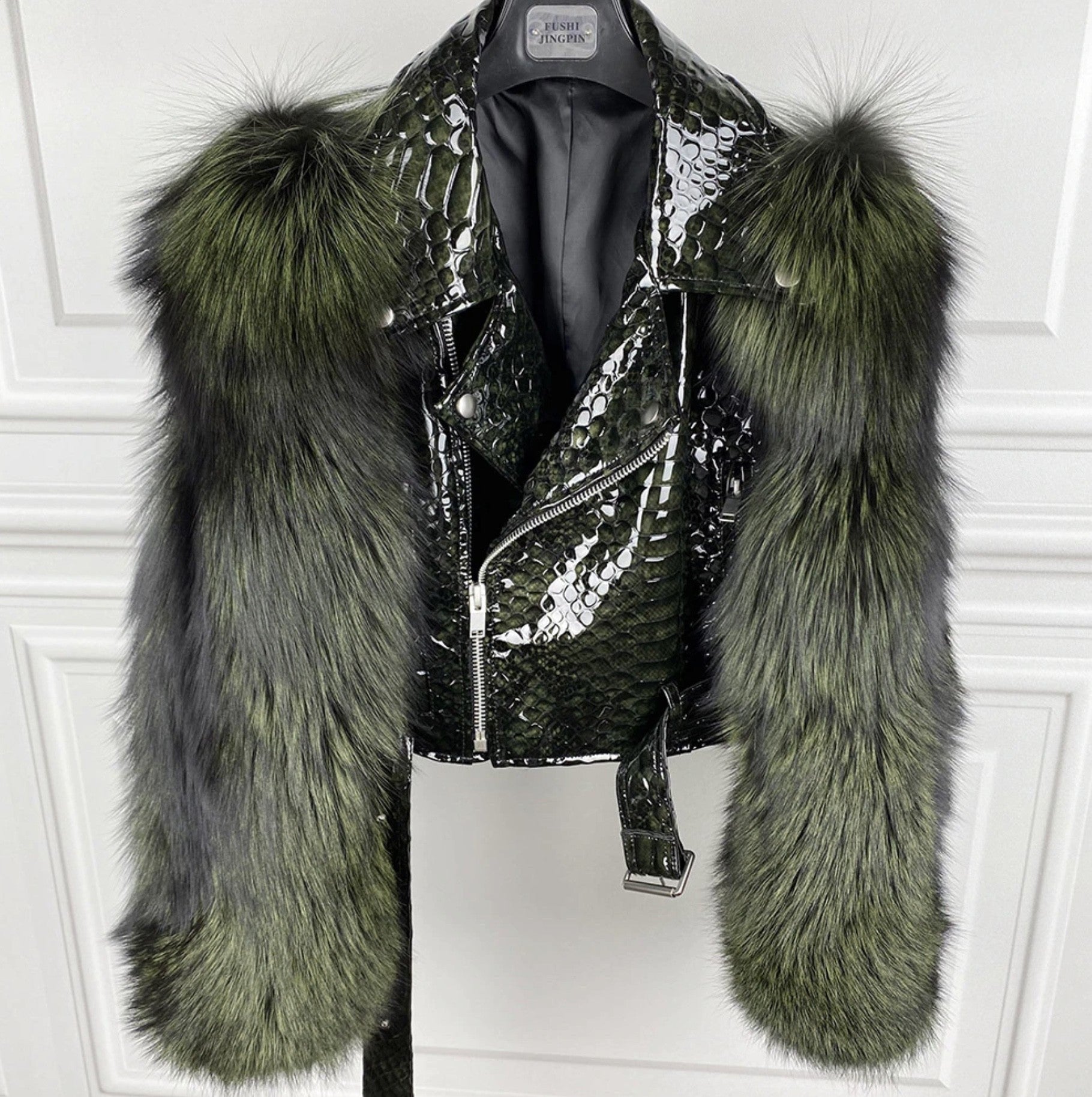 Chiodo pelle-pelliccia Ekla