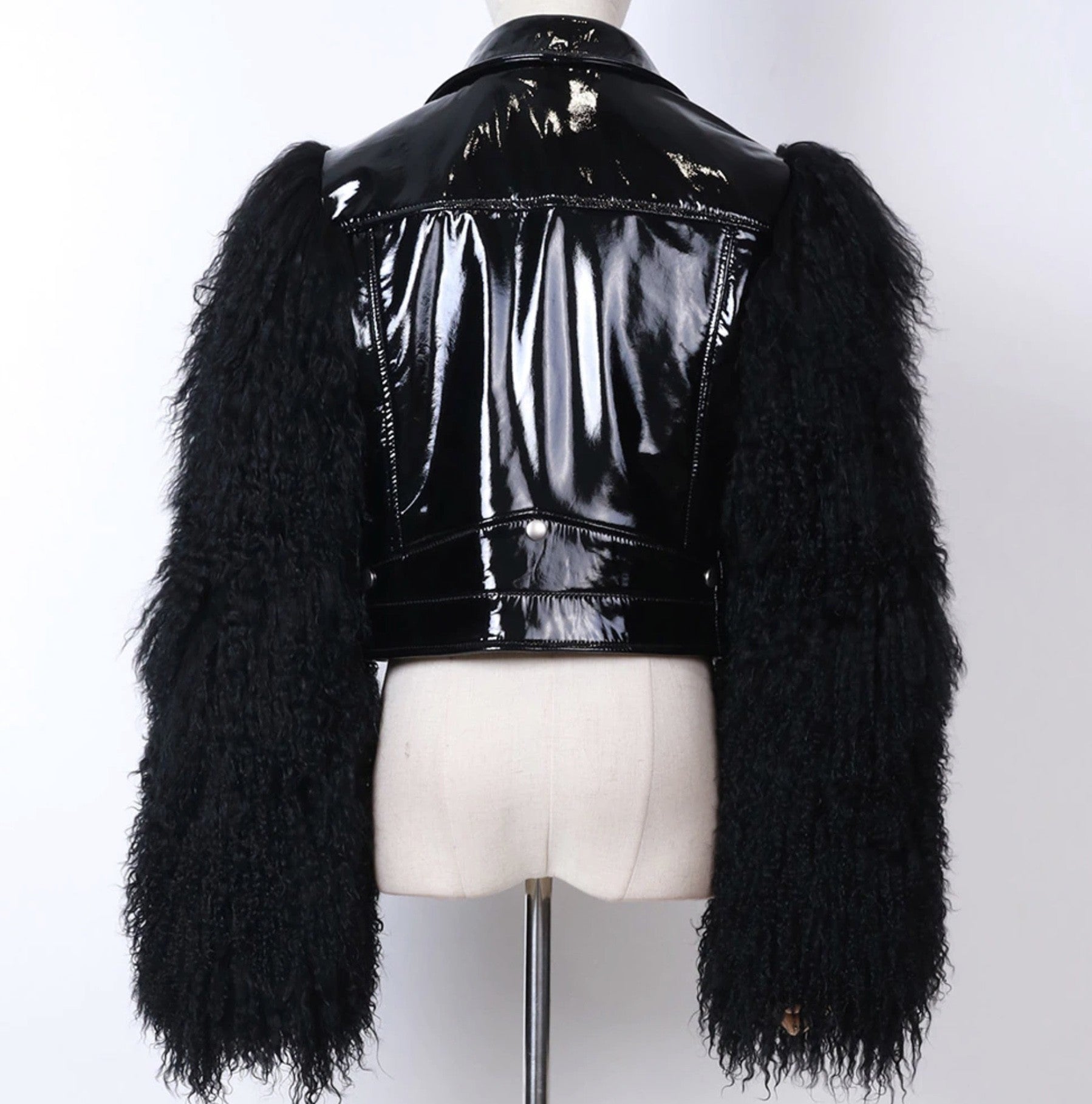 Chiodo pelle-pelliccia Ekla