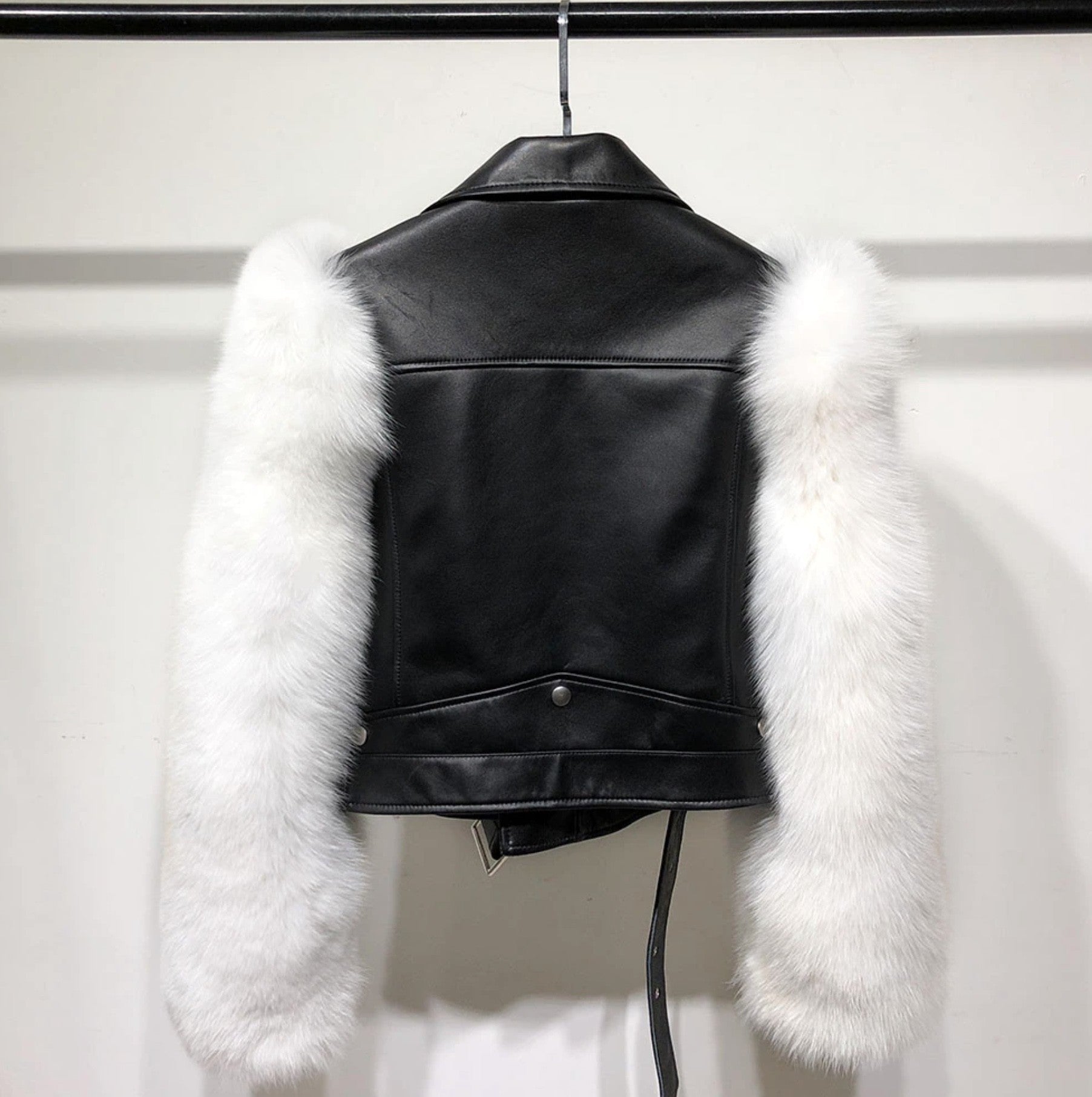 Chiodo pelle-pelliccia Ekla