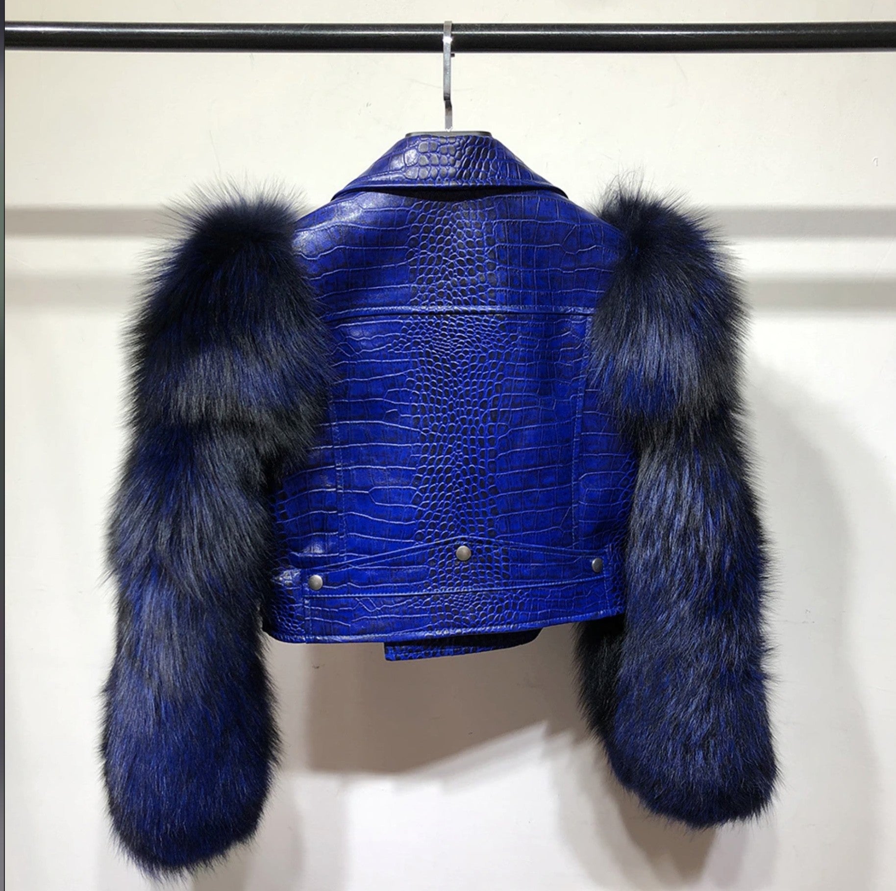 Chiodo pelle-pelliccia Ekla