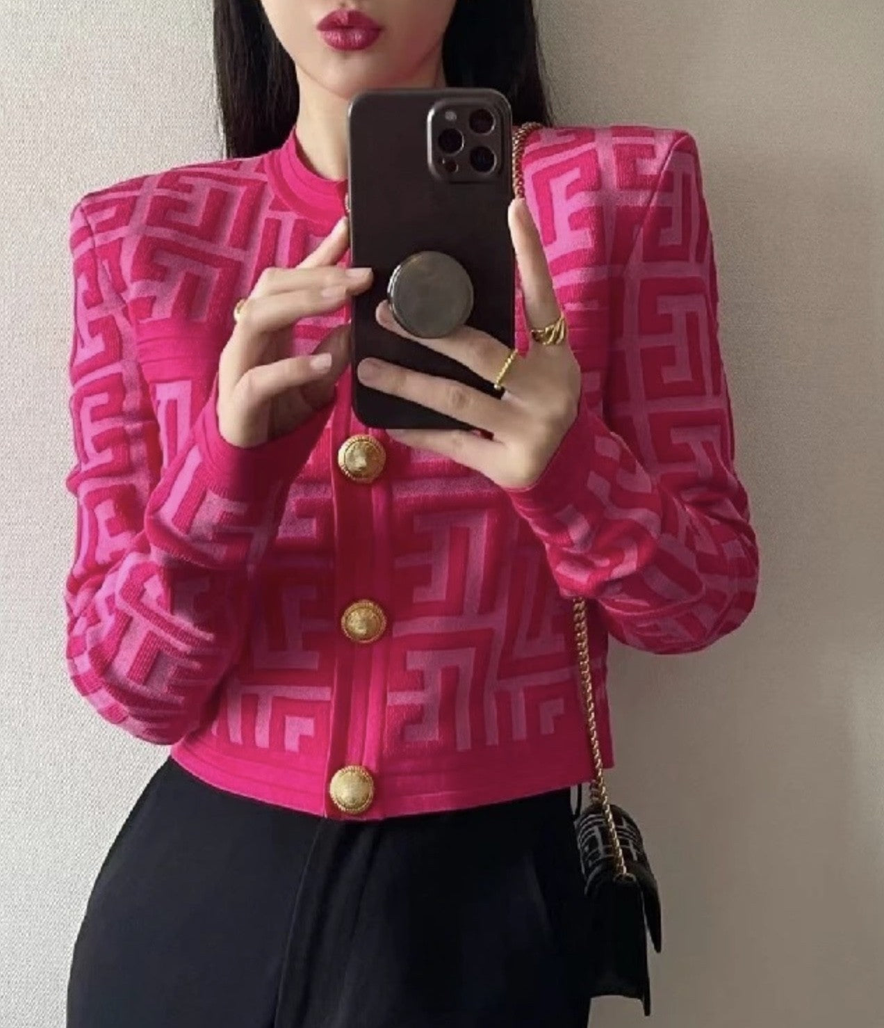 Cardigan in maglia Geomy