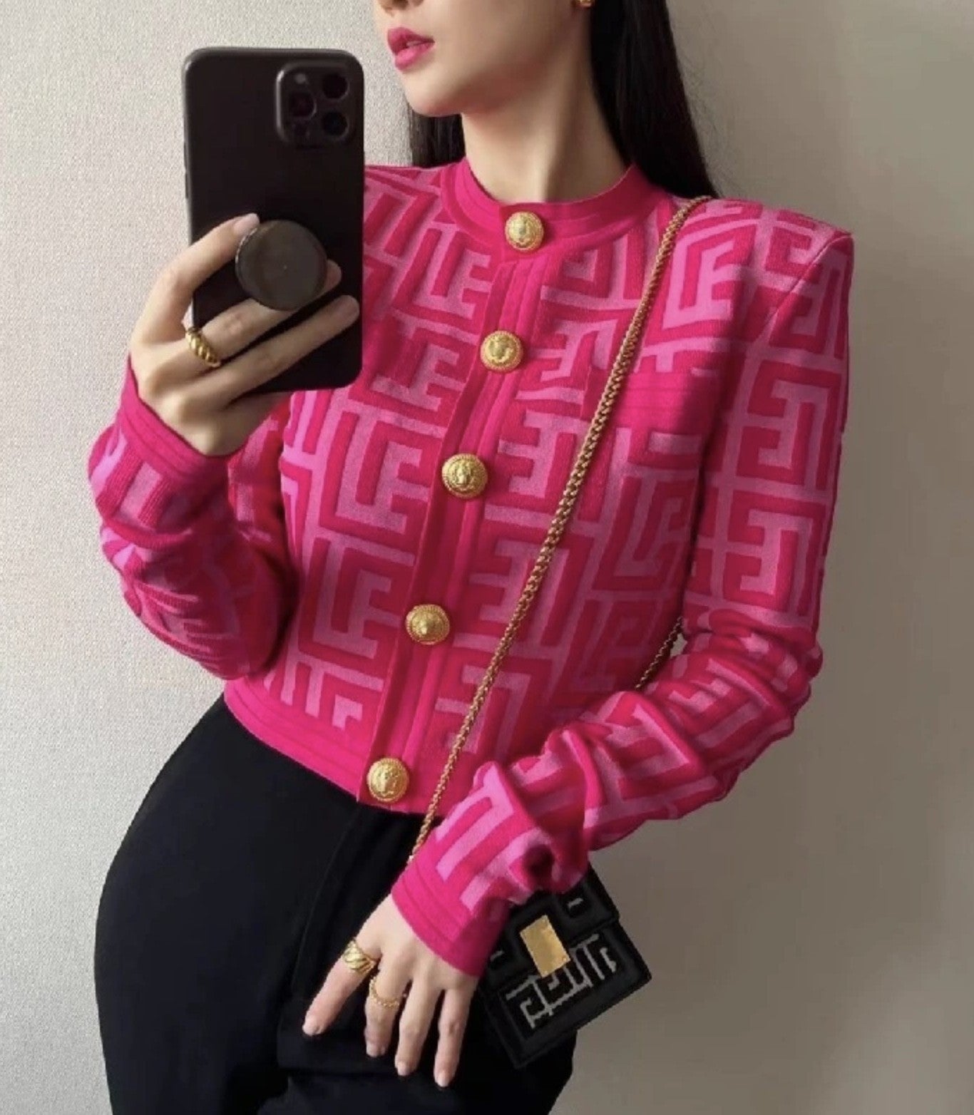 Cardigan in maglia Geomy