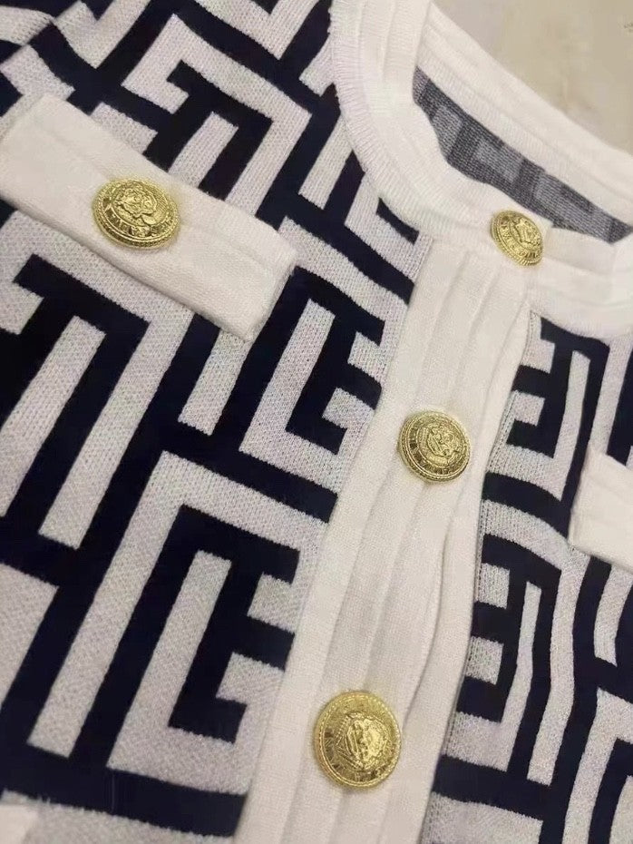 Cardigan in maglia Geomy