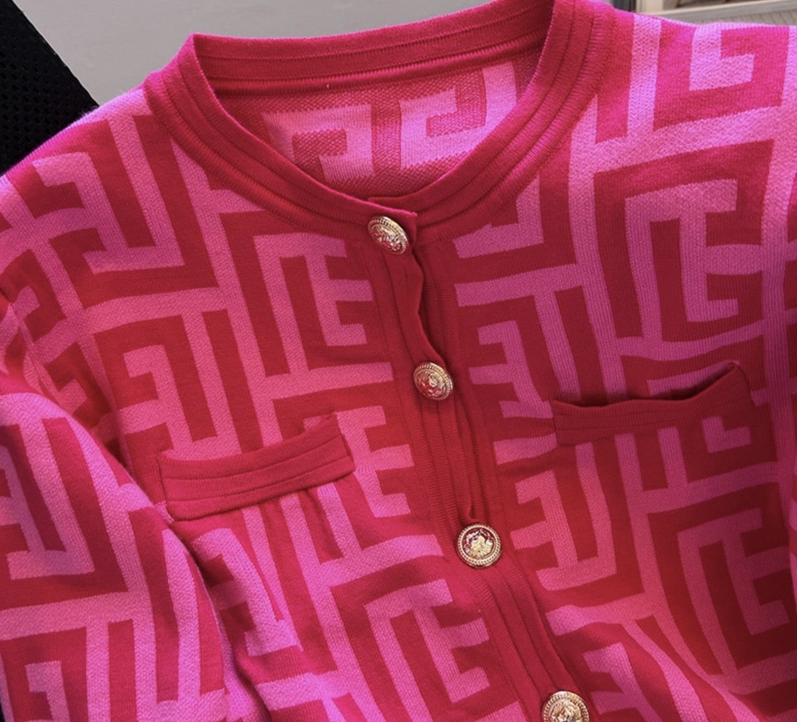 Cardigan in maglia Geomy