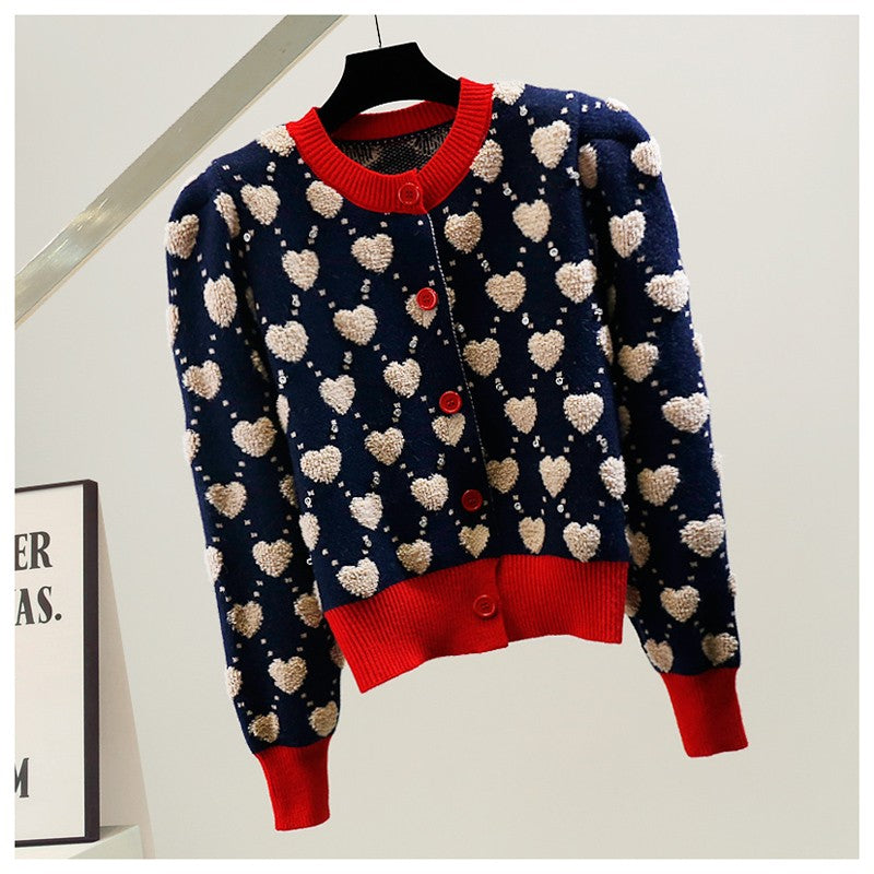 Cardigan Heart & strass