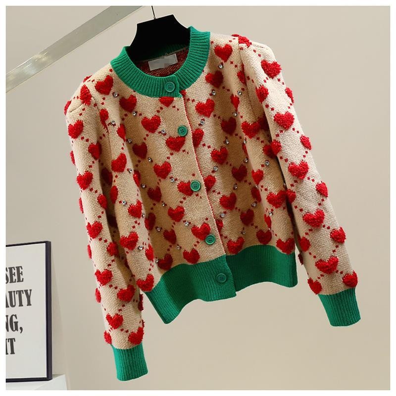 Cardigan Heart & strass