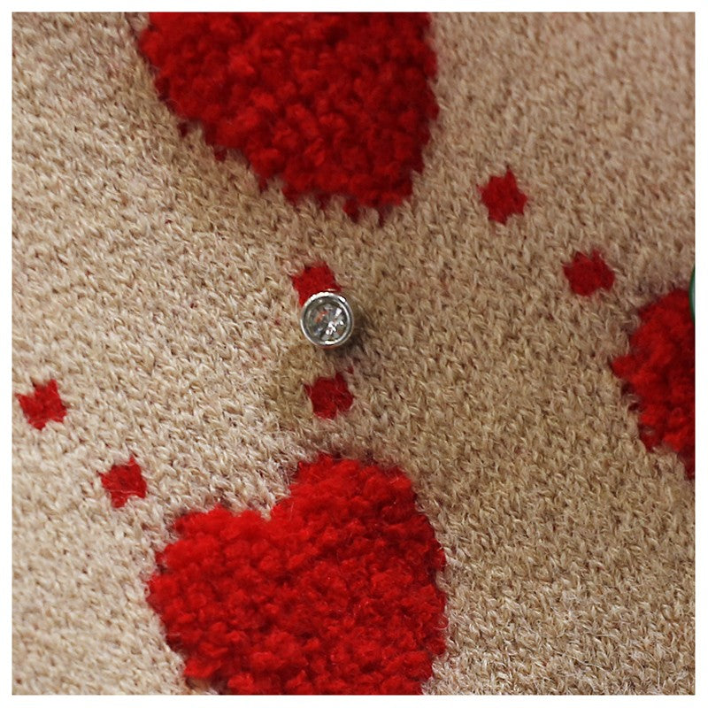 Cardigan Heart & strass