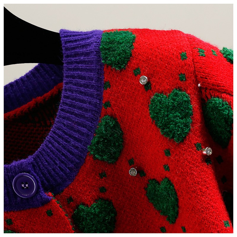 Cardigan Heart & strass