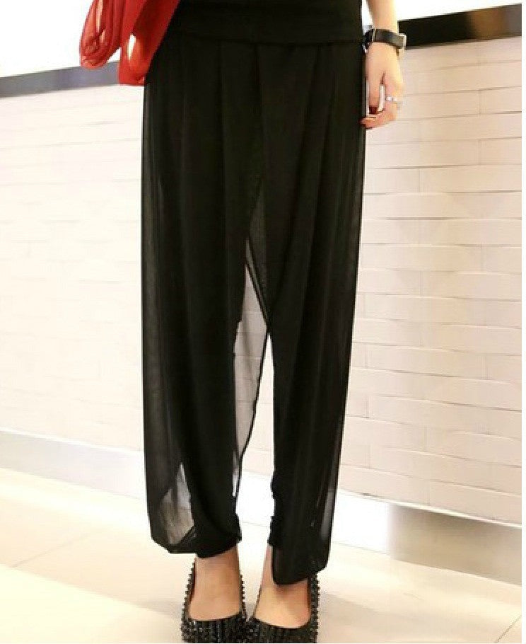 Pantalone Marrakech dettaglio drappeggio strati — Dream Shop