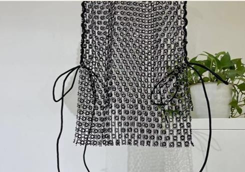 Maxidress rete strass Roundly