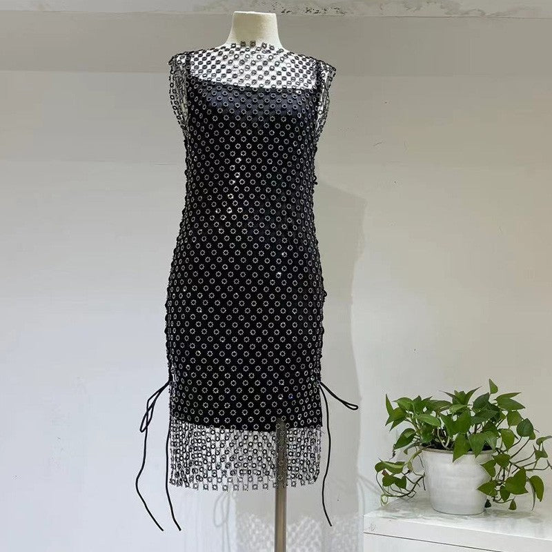 Maxidress rete strass Roundly