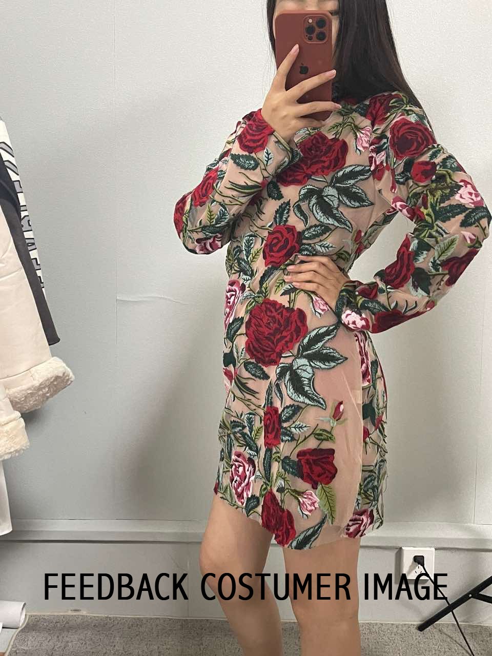 Abito trasparent roses