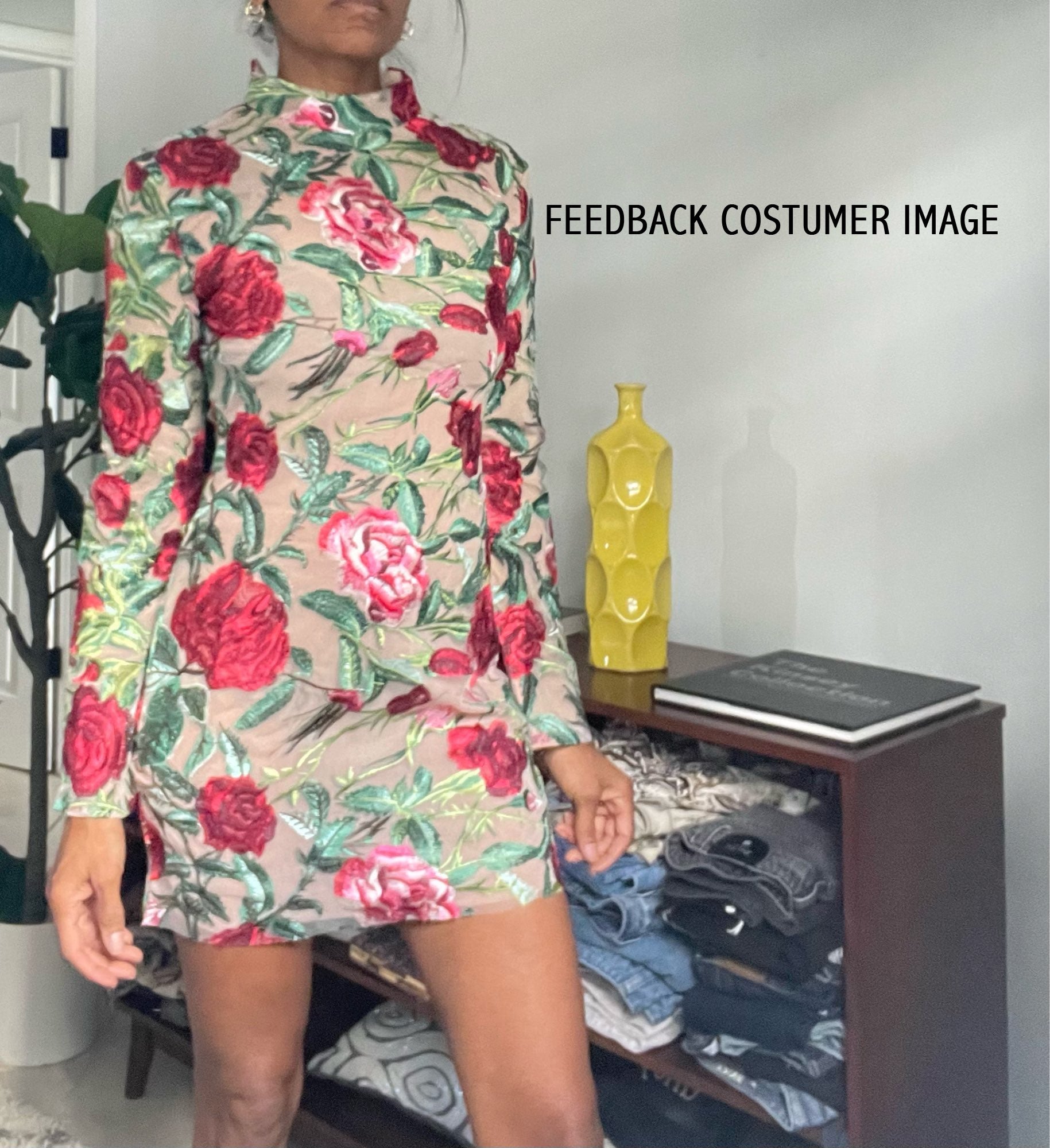 Abito trasparent roses