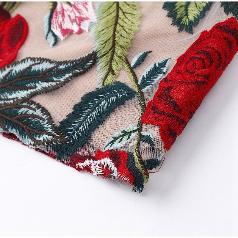 Abito trasparent roses