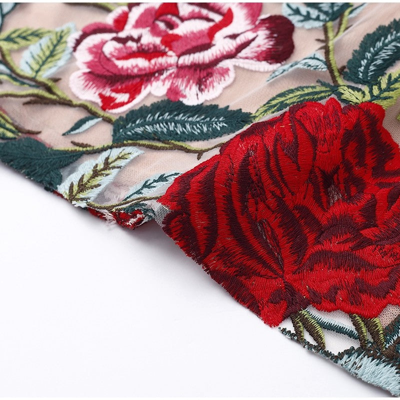 Abito trasparent roses