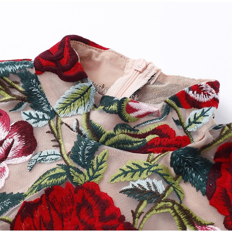 Abito trasparent roses