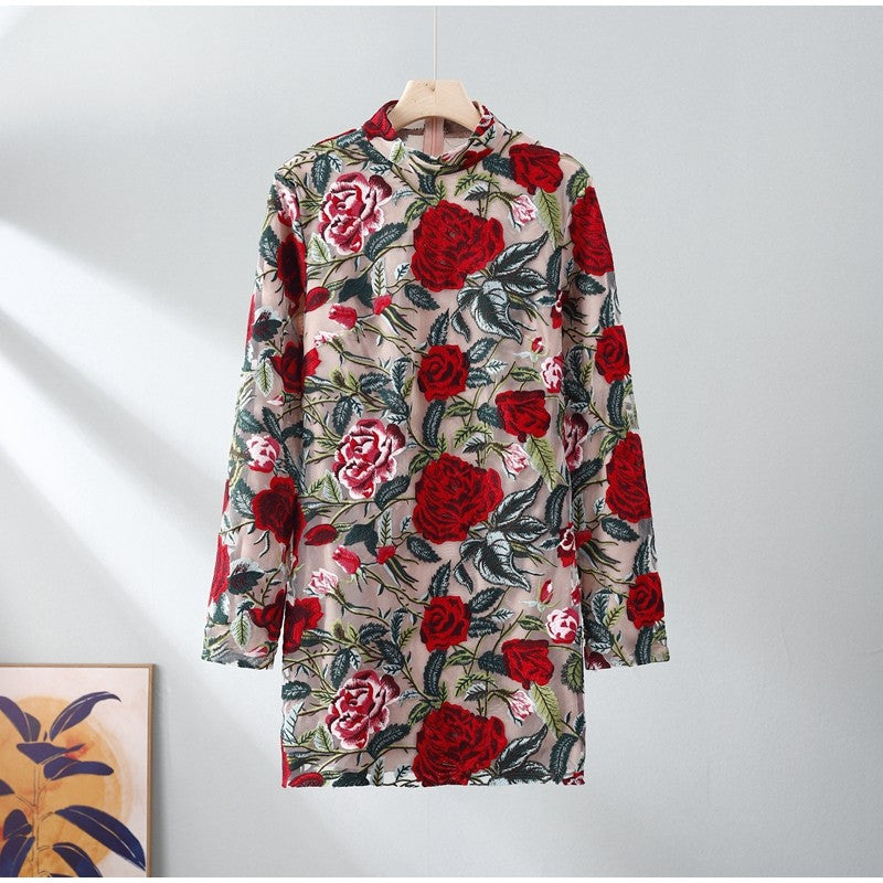 Abito trasparent roses