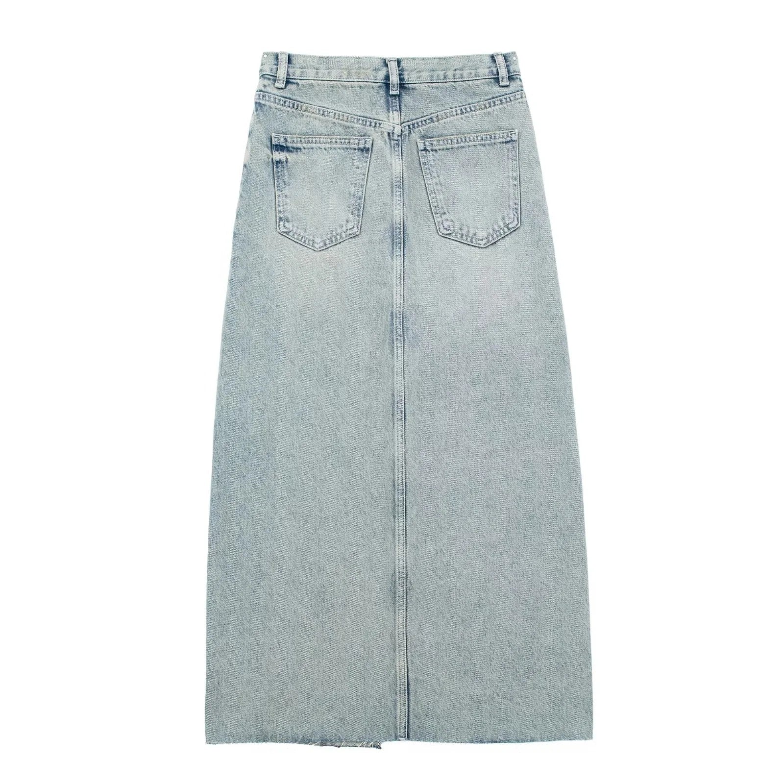 Maxigonna denim spacco Jou