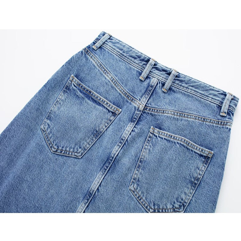 Maxigonna denim spacco Jou