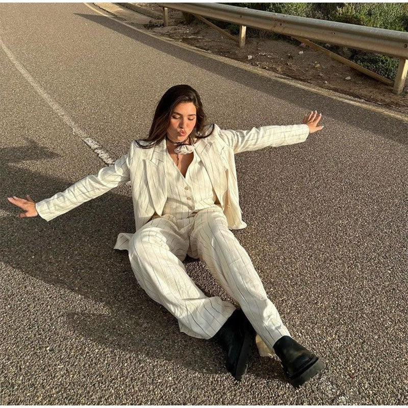 Completo tailleur gessato Lilp