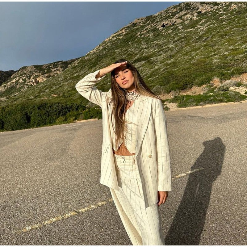 Completo tailleur gessato Lilp