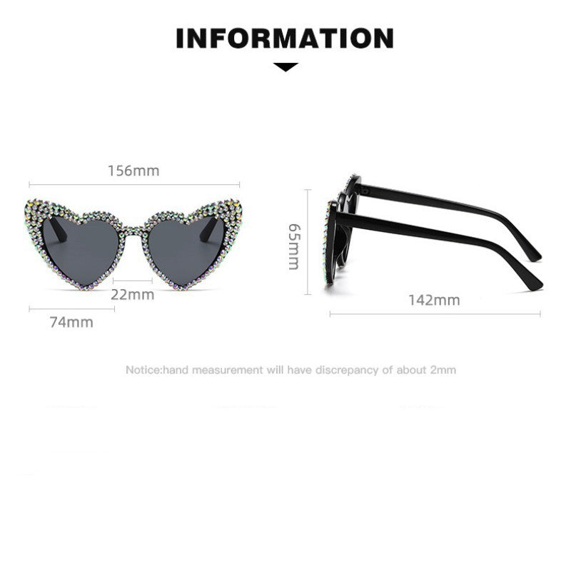 Occhiali cuore strass