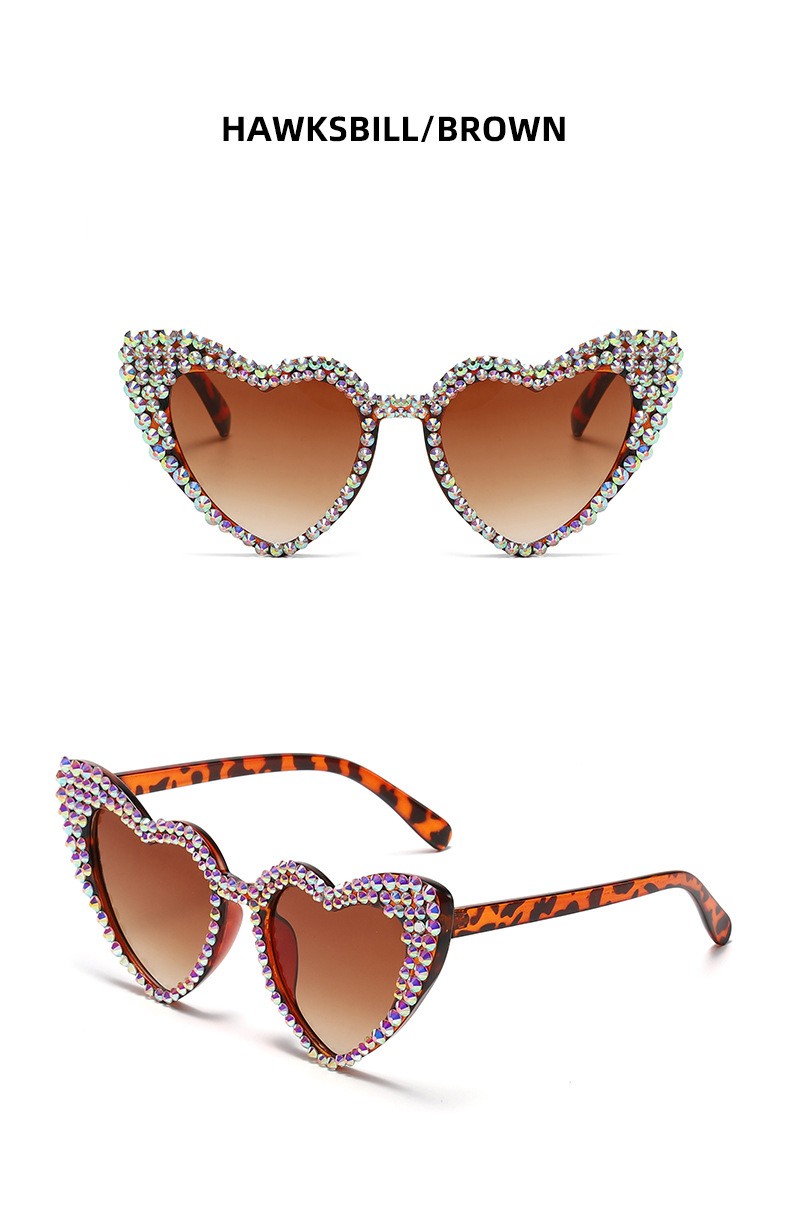 Occhiali cuore strass