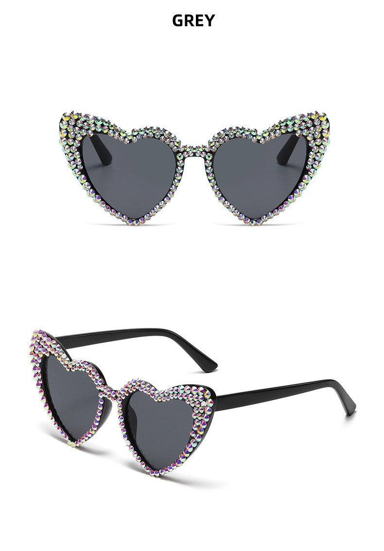 Occhiali cuore strass