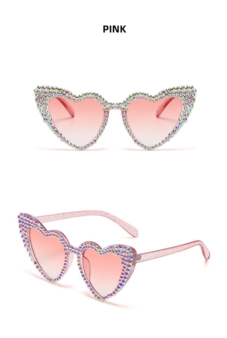 Occhiali cuore strass