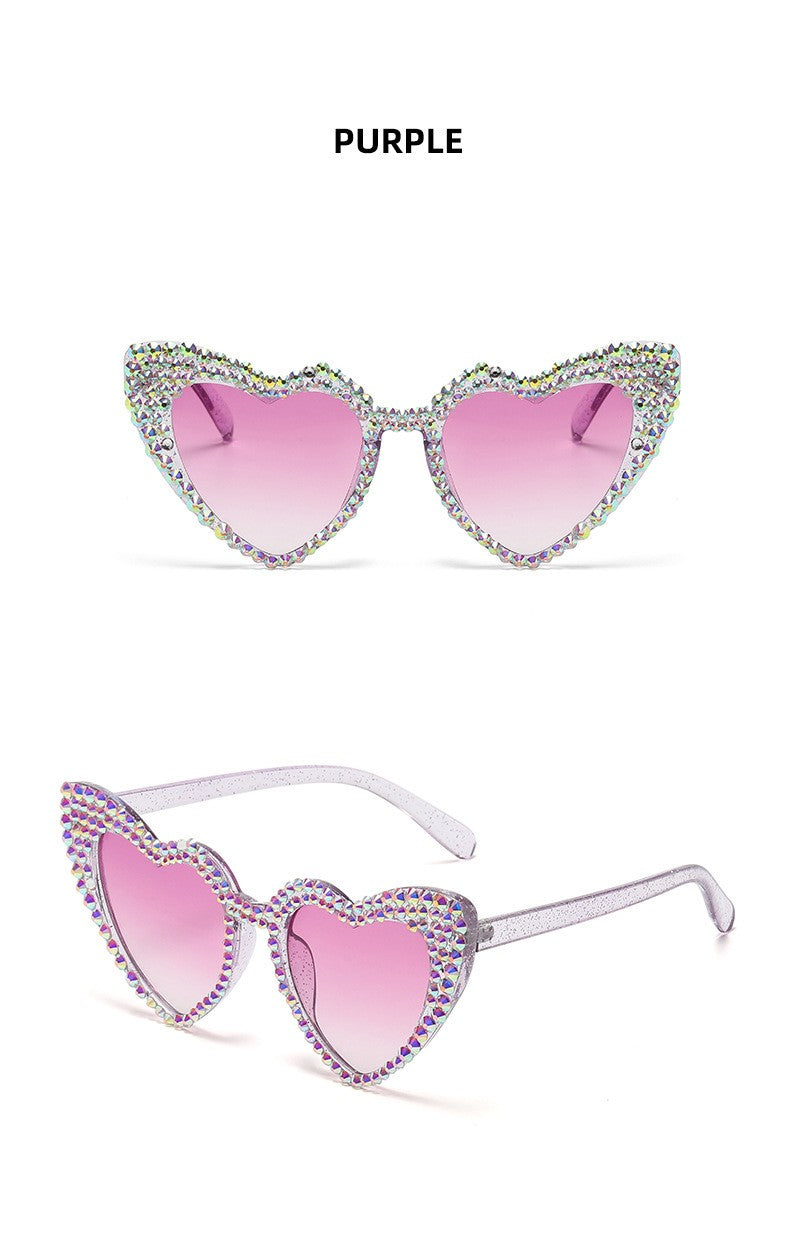Occhiali cuore strass