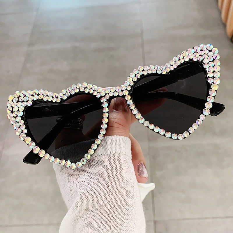 Occhiali cuore strass