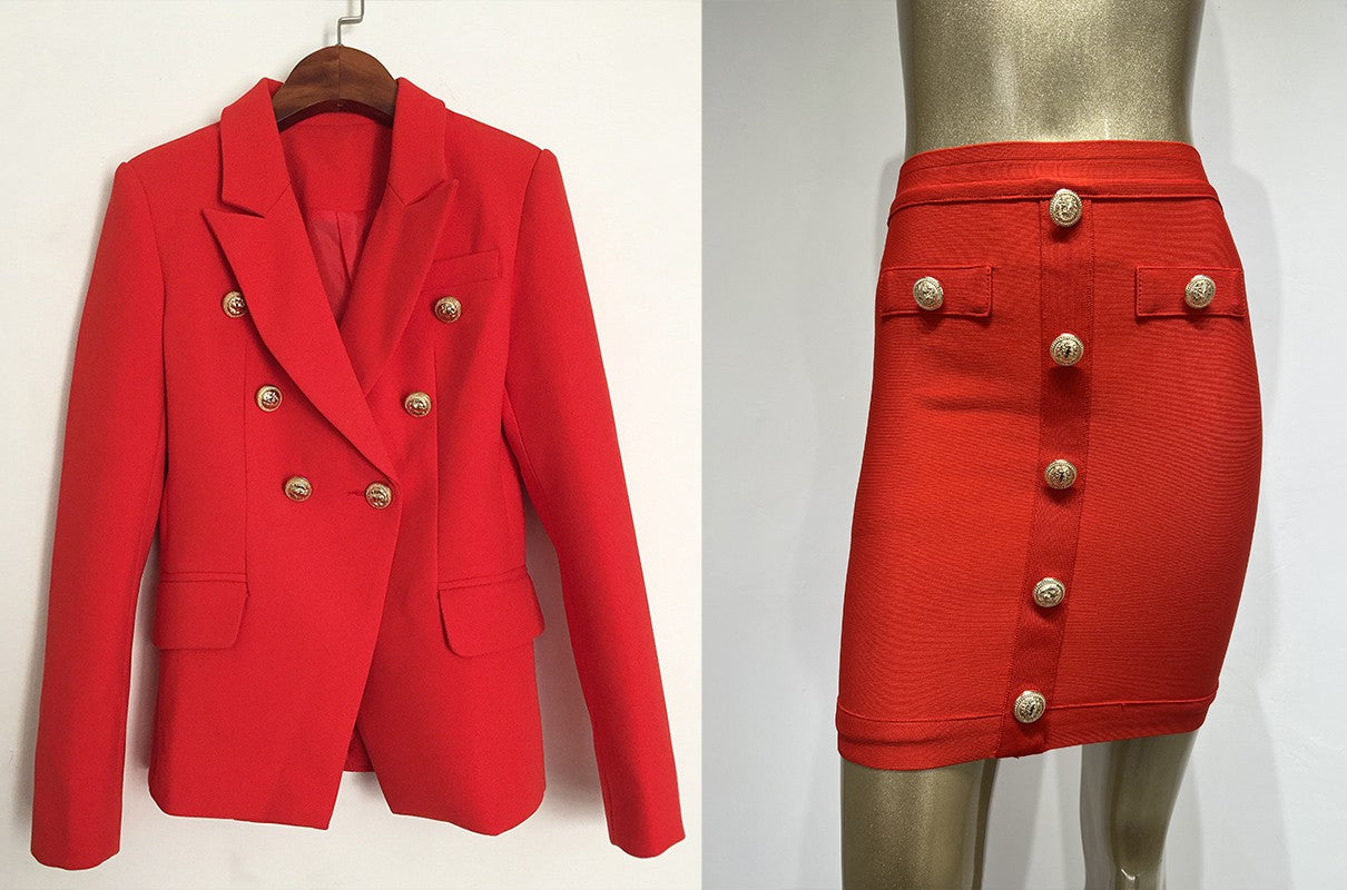 Tailleur goldbuttons skirt