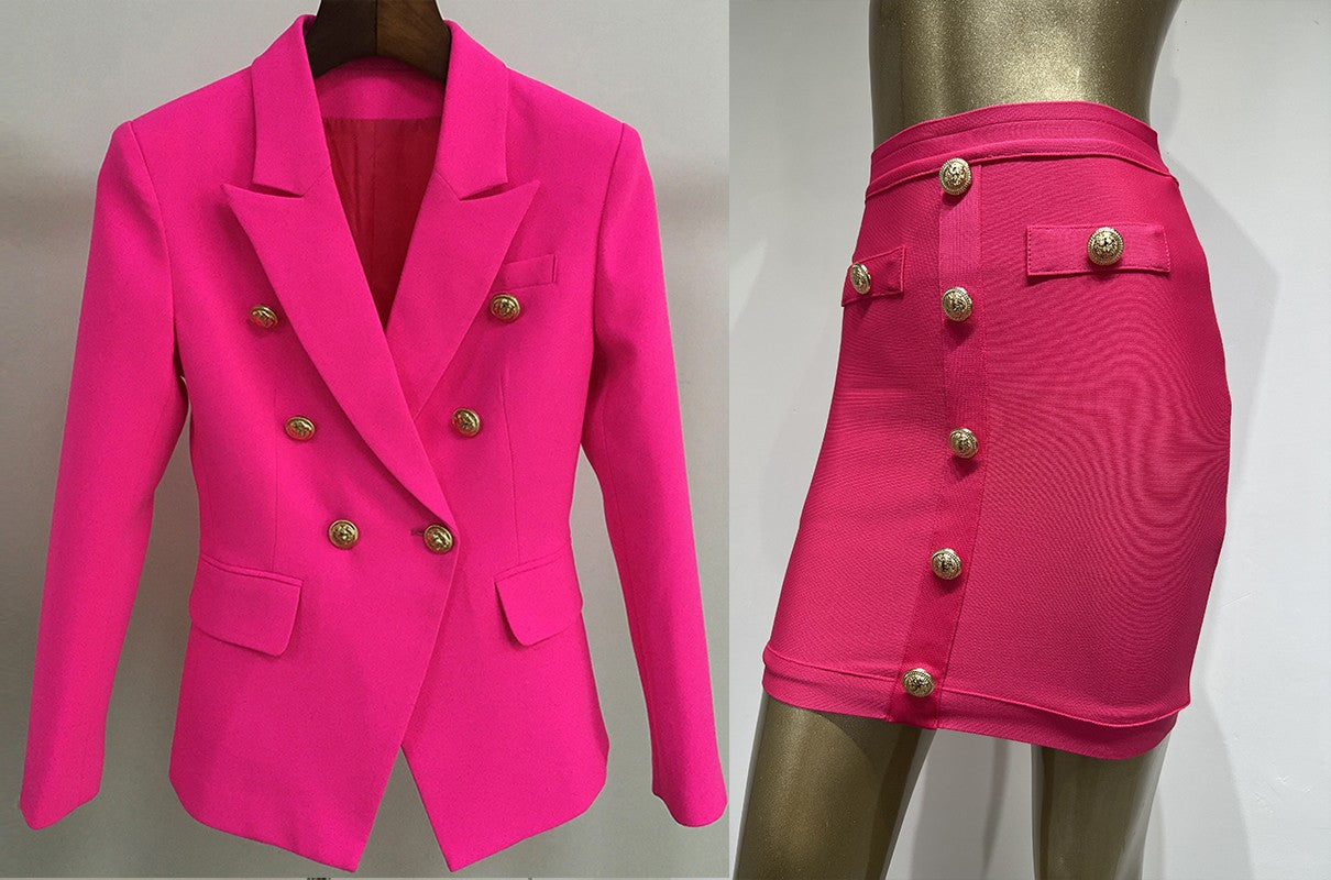 Tailleur goldbuttons skirt