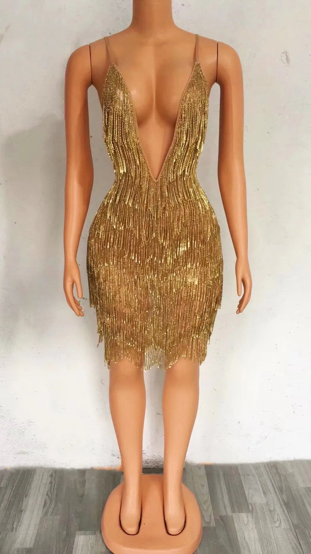 Abito frange strass Dhesdemona