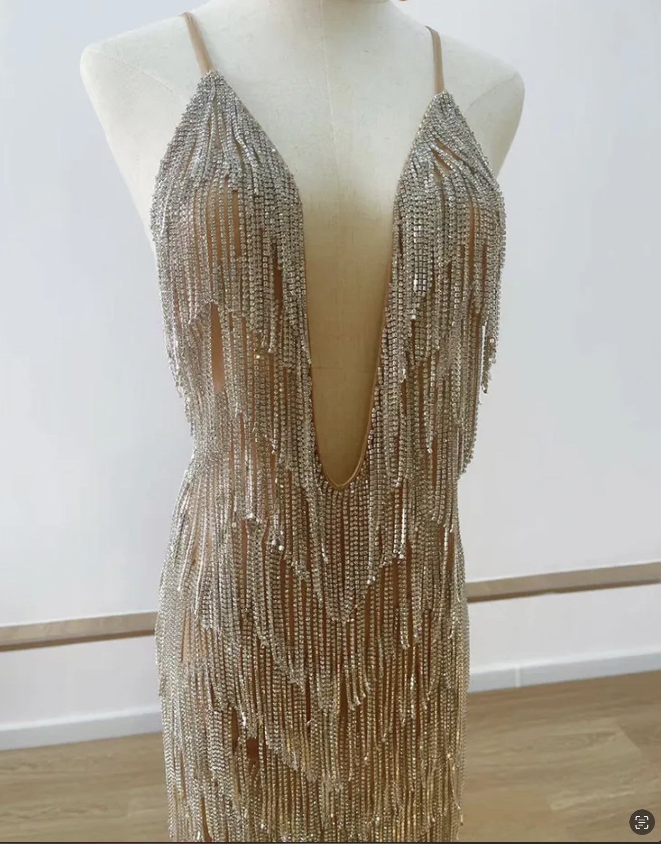 Abito frange strass Dhesdemona