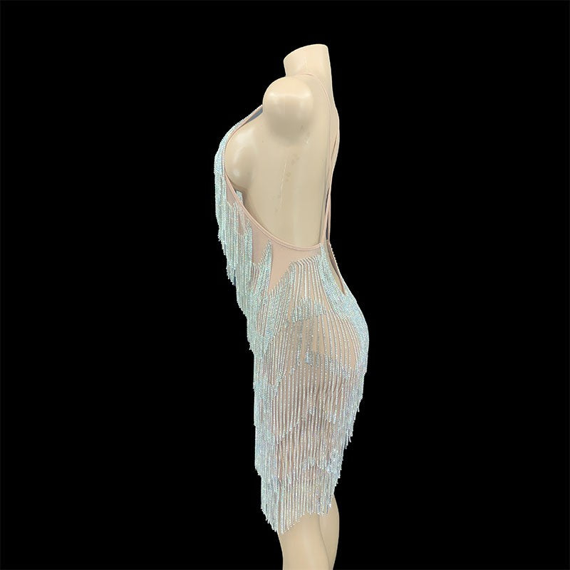 Abito frange strass Dhesdemona