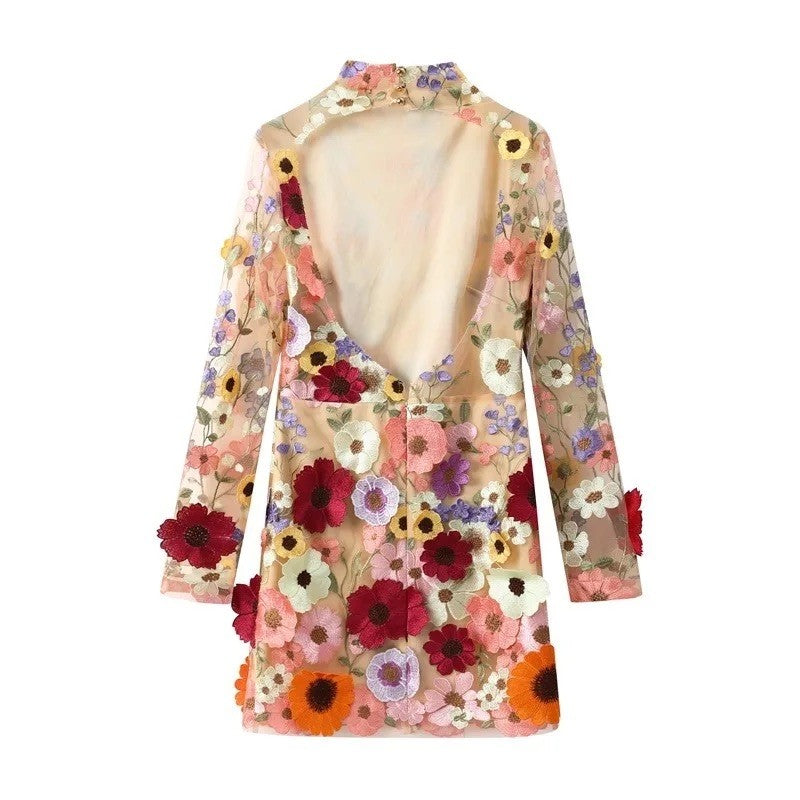 Abito trasparent roses