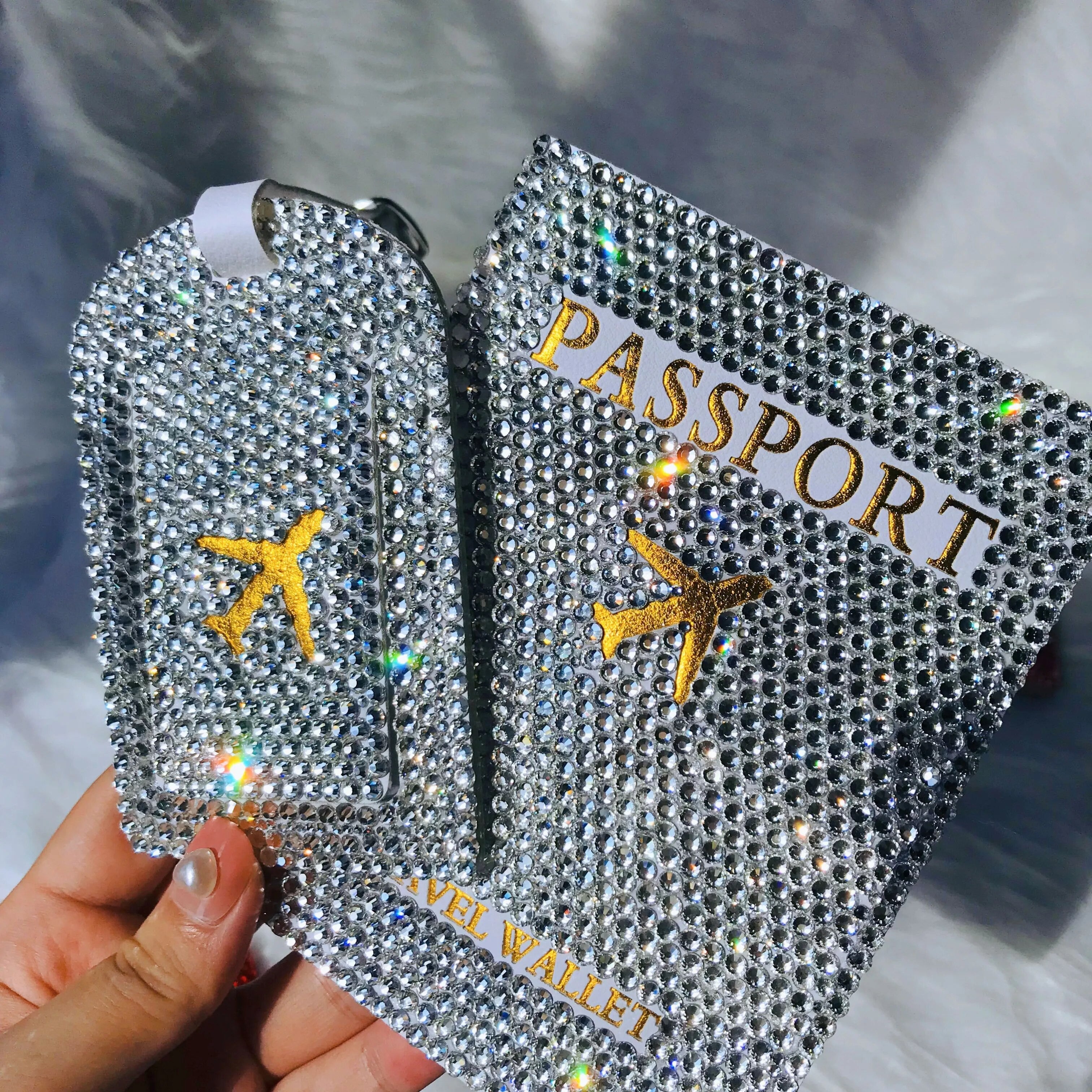 Copri passaporto strass