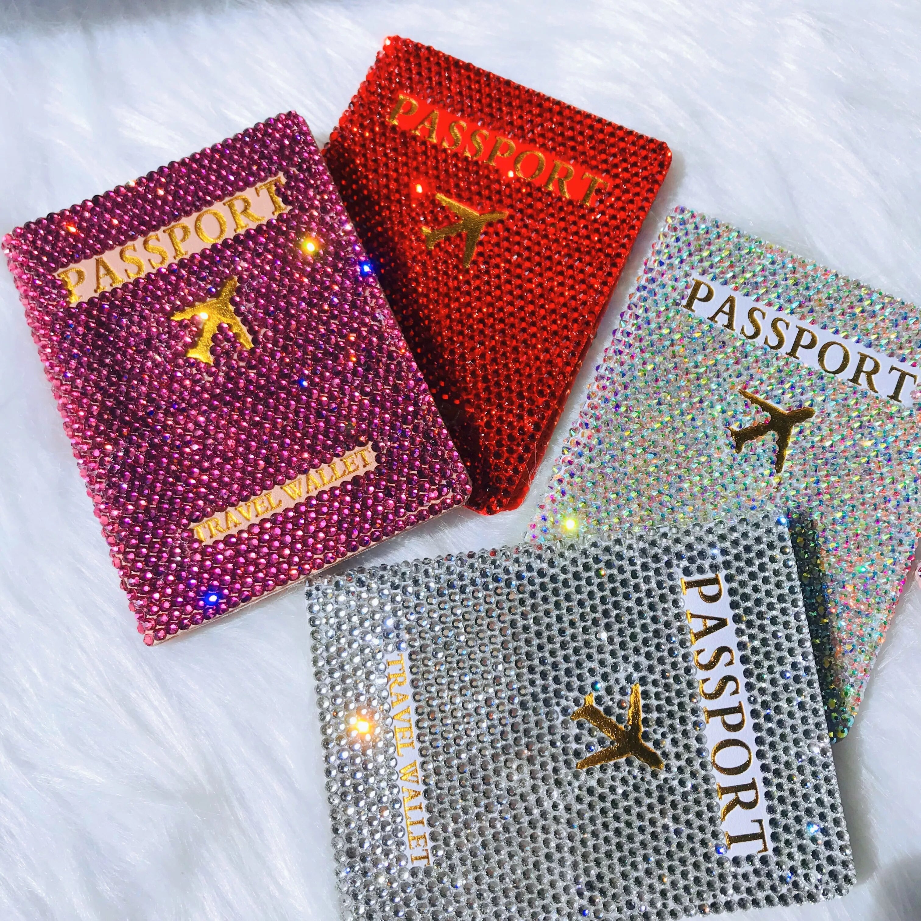 Copri passaporto strass