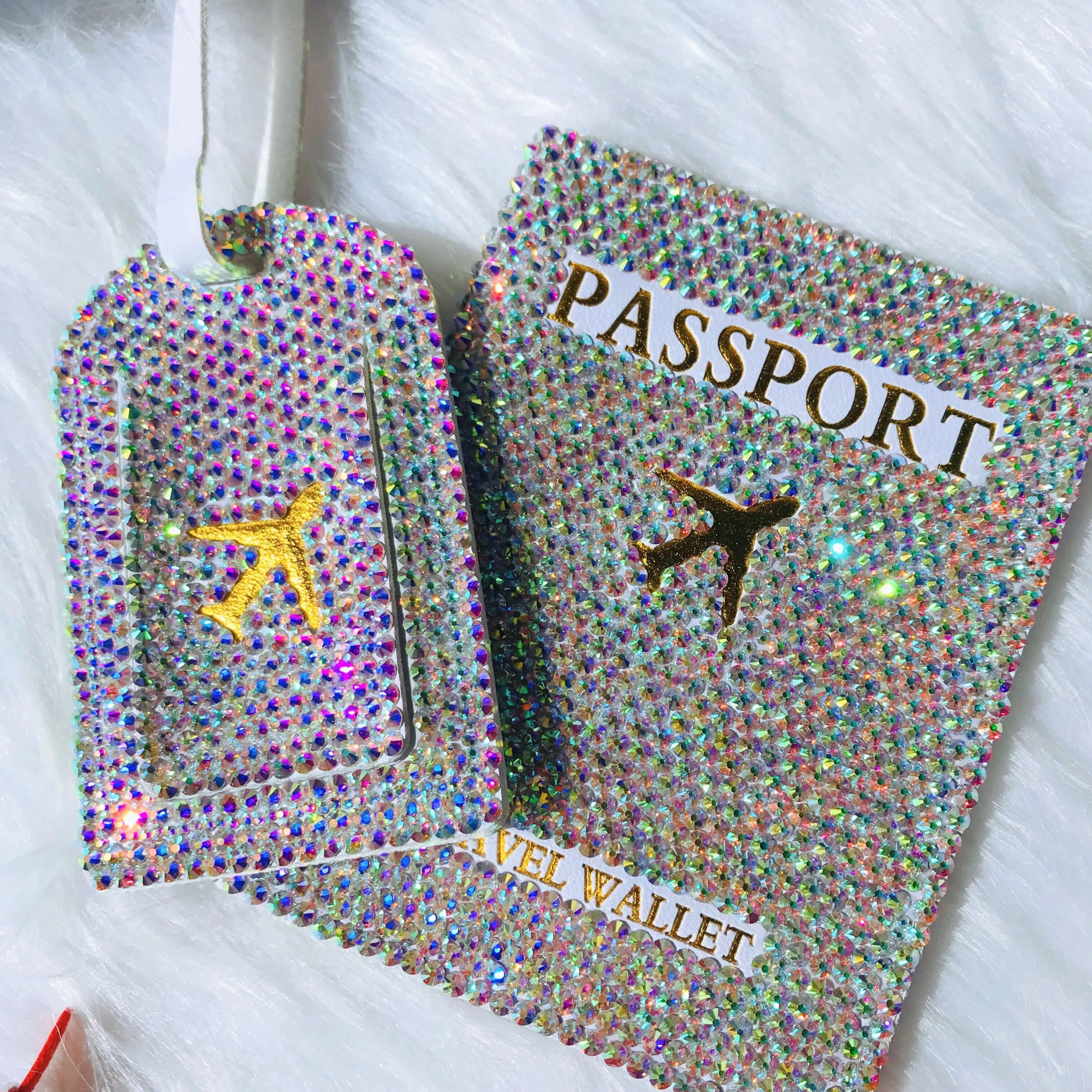 Copri passaporto strass