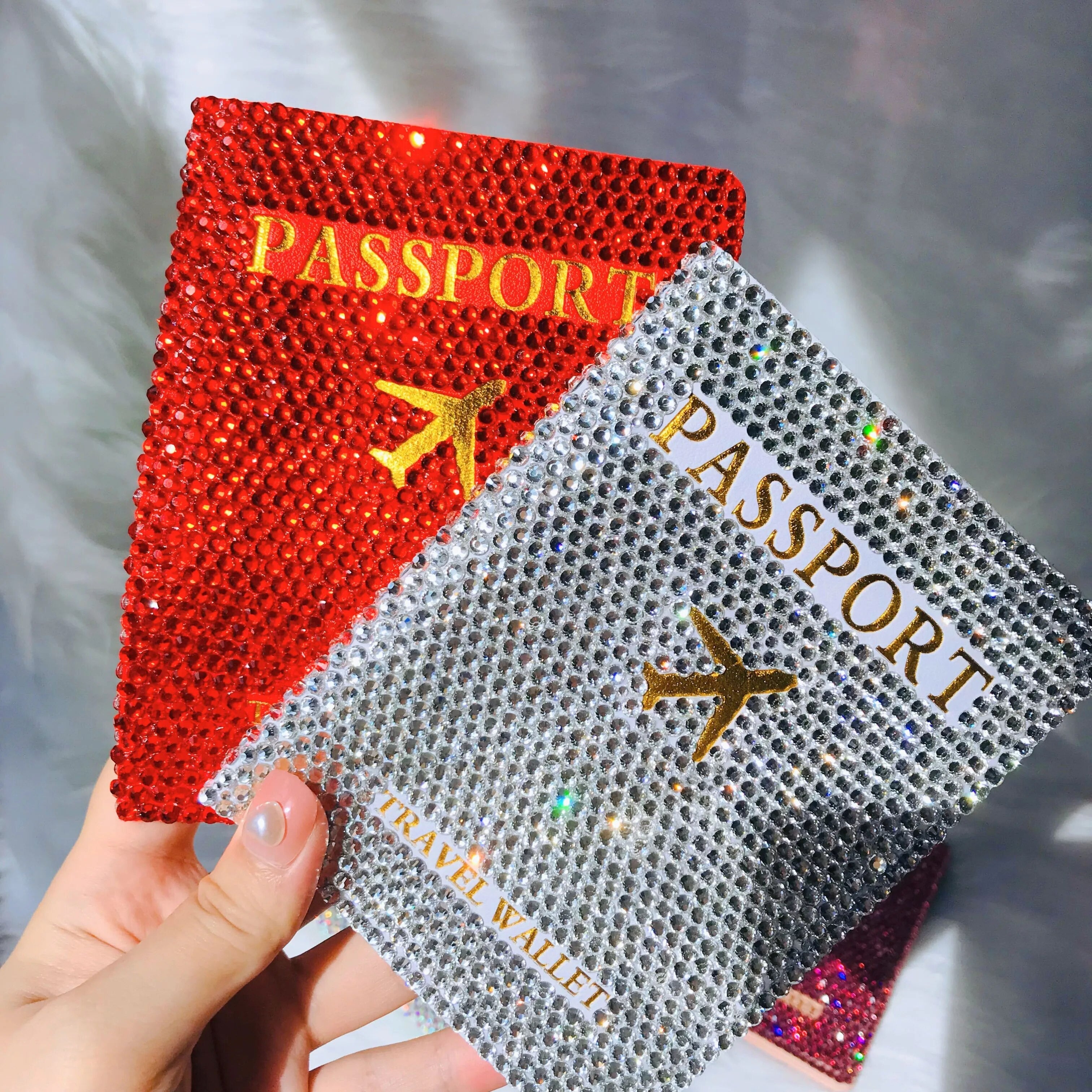 Copri passaporto strass